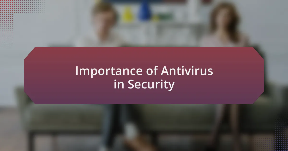 Importance of Antivirus in Security